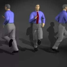Pose Of A Running Man 3d model