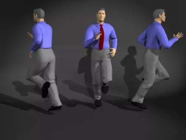 Pose Of A Running Man 3d model Pose Of A Running Man 3d model