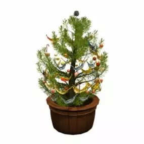 Potted Christmas Tree 3d model