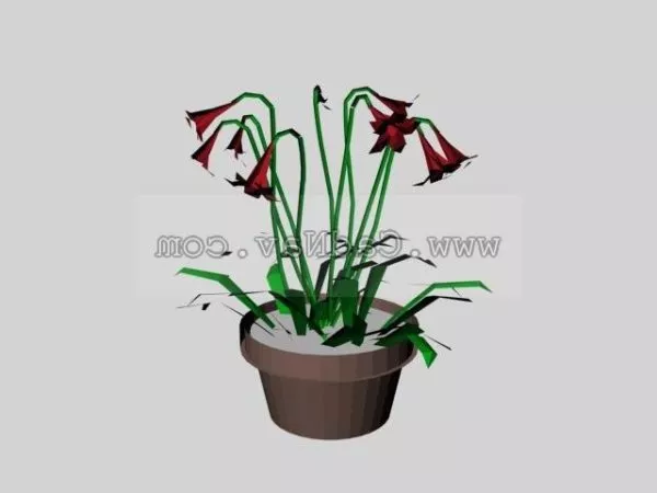 Potted Flowers Plant 3d model Potted Flowers Plant 3d model