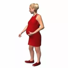Character Pregnant Woman Standing 3d model