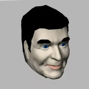 President Ronald Reagan Head Character 3d model
