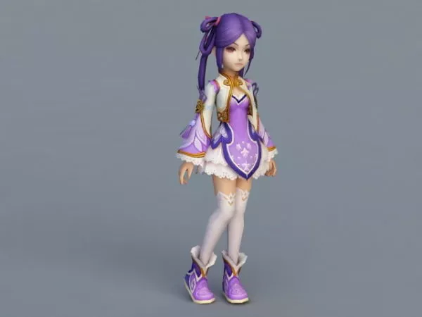 Pretty Anime Girl 3d model Pretty Anime Girl 3d model