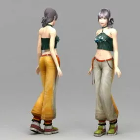Pretty Asian Girl 3d model