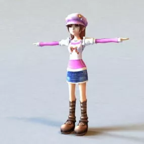 Pretty Cute Girl 3d model