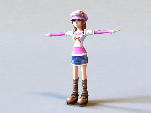 Pretty Cute Girl 3d model Pretty Cute Girl 3d model