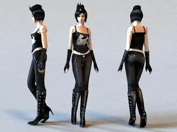 Pretty Scene Girl 3d model Pretty Scene Girl 3d model