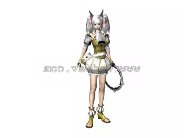 Character Pretty Anime Soldier 3d model Character Pretty Anime Soldier 3d model