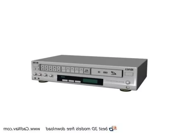 Dvd Player Silver Color 3d model