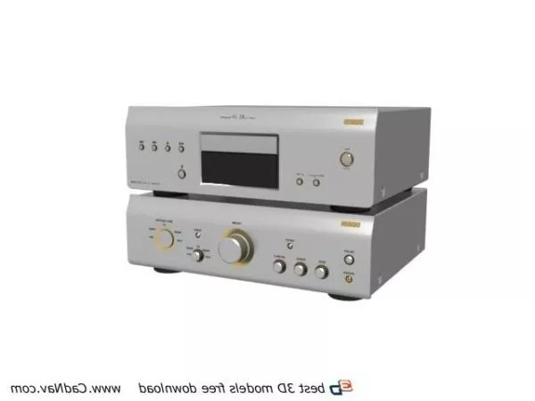 Professional Power Amplifier 3d model Professional Power Amplifier 3d model