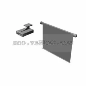 Projector And Screen 3d model