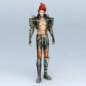 Punk Warrior Male 3d model