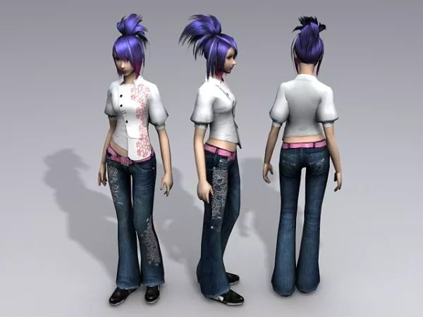 Punk Girl 3d model Punk Girl 3d model