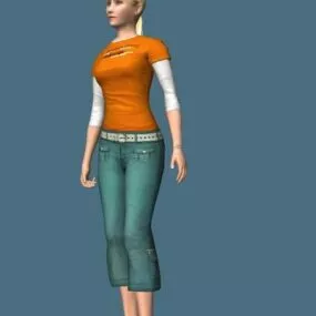 Pure Girl Tigged 3d model