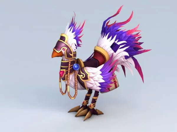 Purple Chocobo 3d model Purple Chocobo 3d model