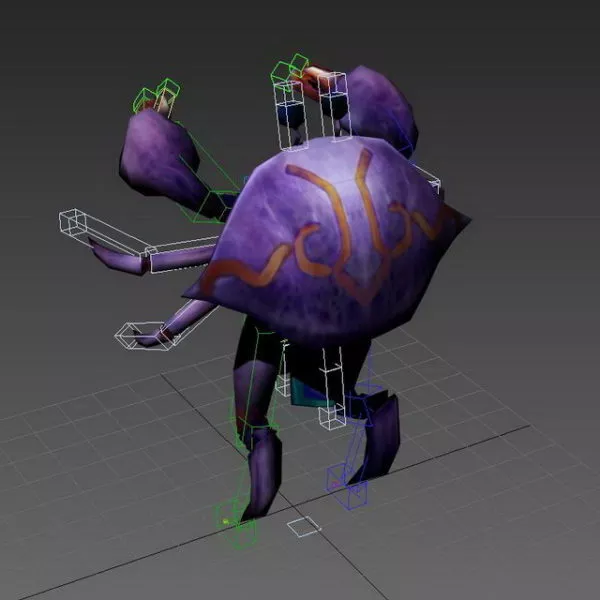 Purple Crab Cartoon 3d model Purple Crab Cartoon 3d model