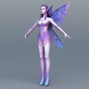 Purple Fairy 3d model