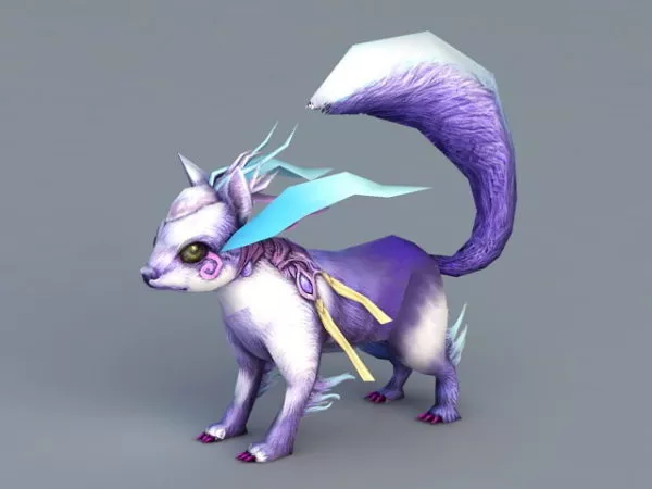 Purple Squirrel 3d model Purple Squirrel 3d model
