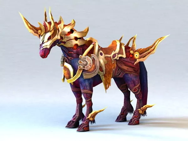 Animated Horse Rigged 3d model