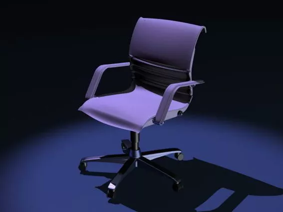 Purple Revolving Chair 3d model Purple Revolving Chair 3d model