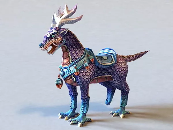 Chinese Legendary Creature Statue 3d model