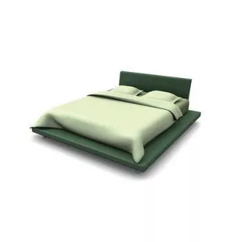 Queen Size Modern Platform Bed 3d model Queen Size Modern Platform Bed 3d model