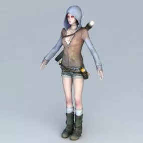 Rpg Female Adventurer 3d model