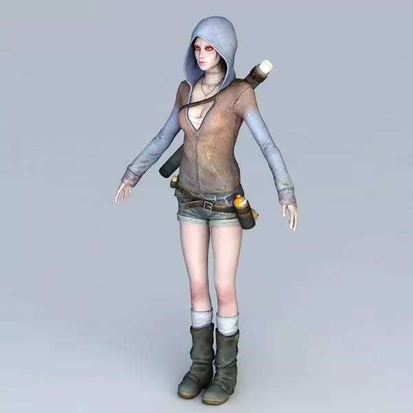 Rpg Female Adventurer 3d model Rpg Female Adventurer 3d model