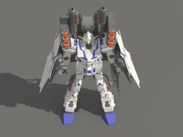 Rx-0 Unicorn Gundam 3d model Rx-0 Unicorn Gundam 3d model