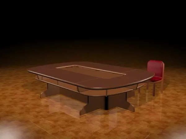 Racetrack Conference Table And Chair 3d model Racetrack Conference Table And Chair 3d model