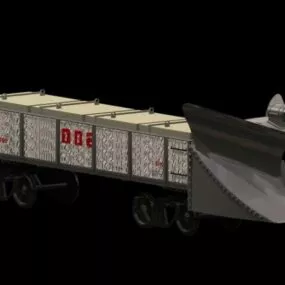 Rail Snowplow 3d model