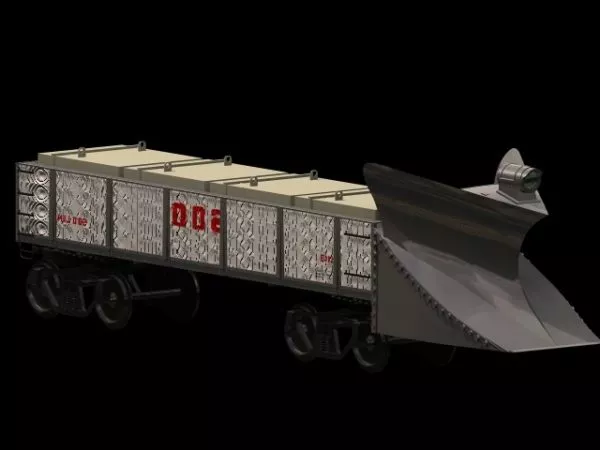 Rail Snowplow 3d model Rail Snowplow 3d model