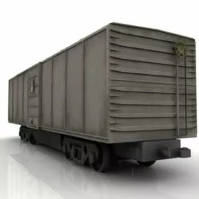 Railroad Freight Boxcar 3d model
