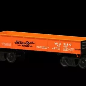 Railroad Gondola Car 3d model