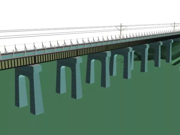 Railway Bridge 3d model Railway Bridge 3d model