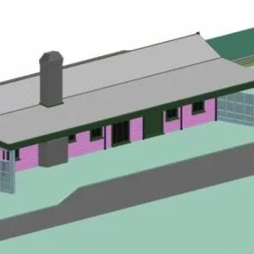Railway Freight Station 3d model