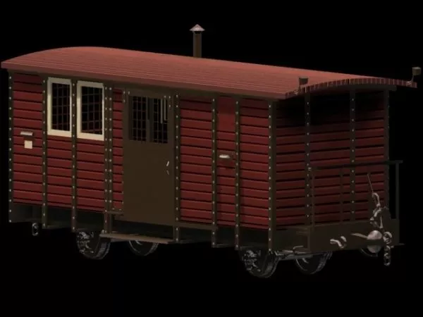 Abandoned Train Scene 3d model