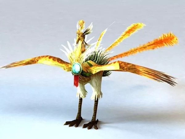 Rainbow Phoenix Bird Rigged 3d model Rainbow Phoenix Bird Rigged 3d model
