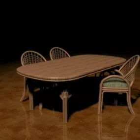 Rattan Patio Furniture Sets 3d model
