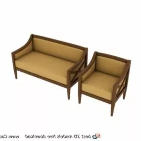 Reception Room Chair Sets Furniture 3d model