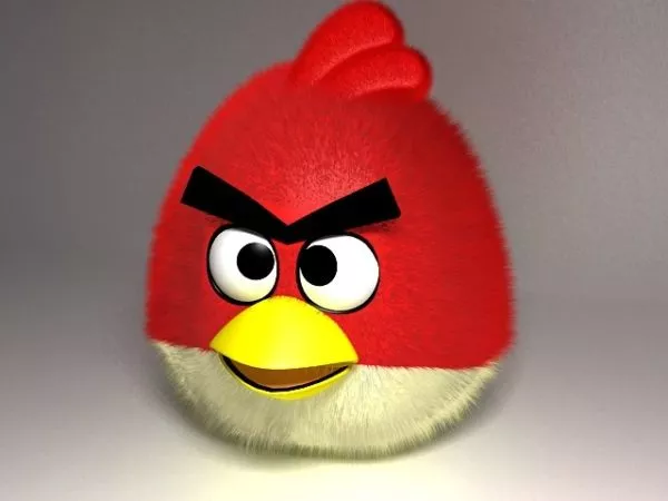 Red Angry Bird Plush Toy 3d model Red Angry Bird Plush Toy 3d model