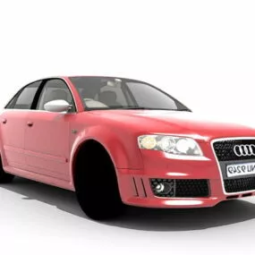 Red Audi S4 Executive Car 3d model