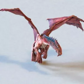Red Dragon Animated & Rigged 3d model