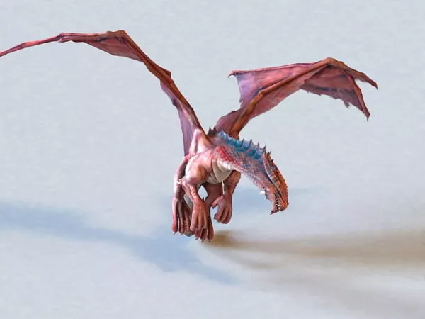 Red Dragon Animated & Rigged 3d model Red Dragon Animated & Rigged 3d model