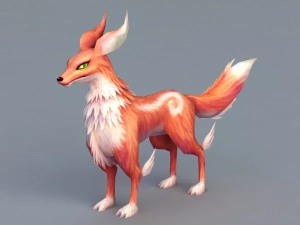 Cartoon Red Fox 3d model