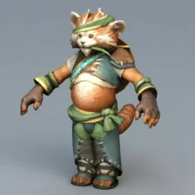 Red Panda Warrior 3d model