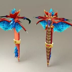 Red Wind Serpent 3d model