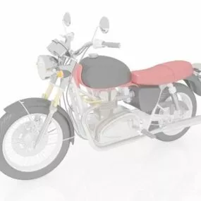 Red Black Motorcycle 3d model