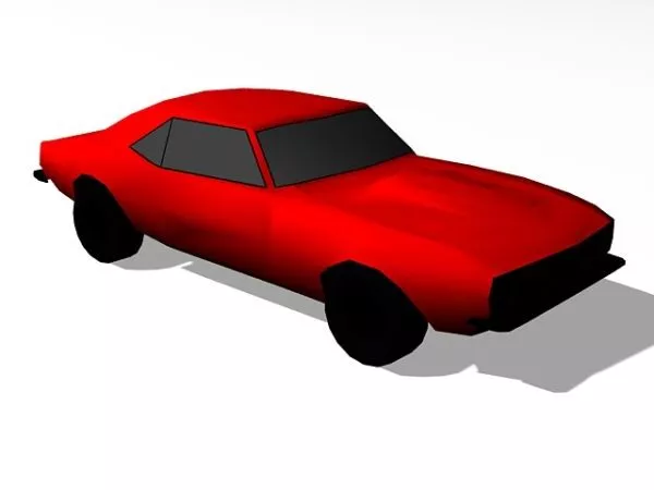 Red Coupe Car 3d model Red Coupe Car 3d model