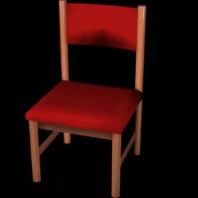 Red Dining Chair 3d model